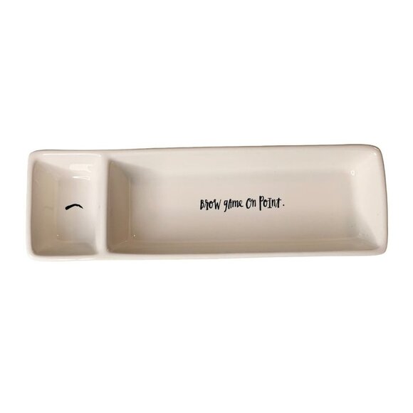 Rae Dunn Artisan by Magenta Collection "'Brow Game on Point" Organizer Plate - Picture 1 of 7